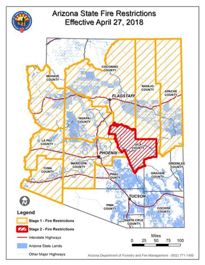 Are there fire restrictions in the Coconino National Forest?