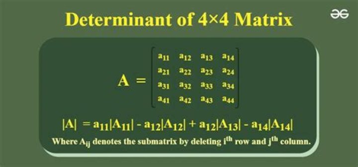 Can a 4×4 matrix have a determinant?