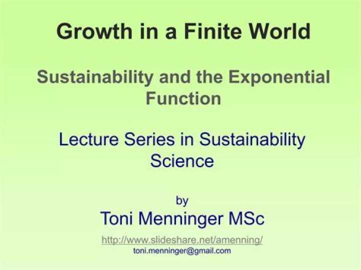 Can an economy grow infinitely in a finite world?