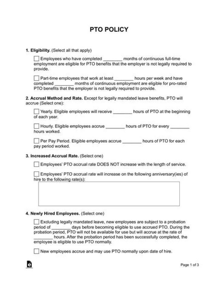 Can an employer change PTO policy?