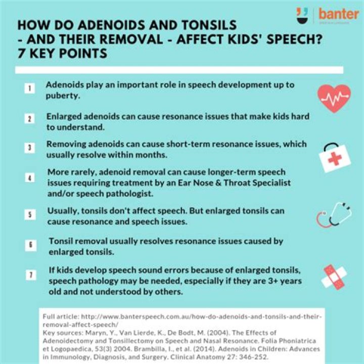 Can enlarged tonsils affect speech?