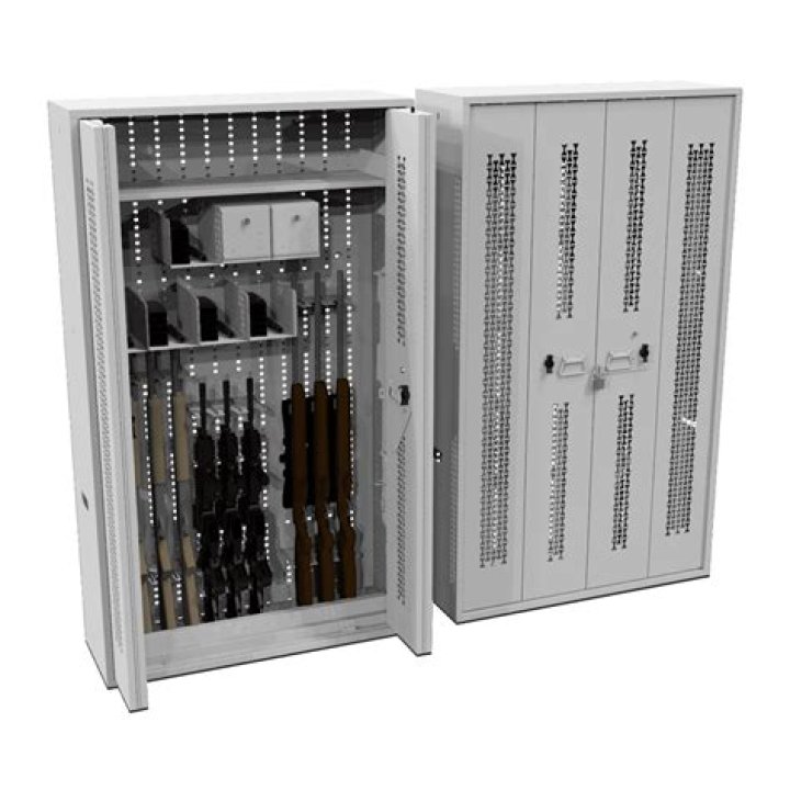 Can I store guns in a storage locker?