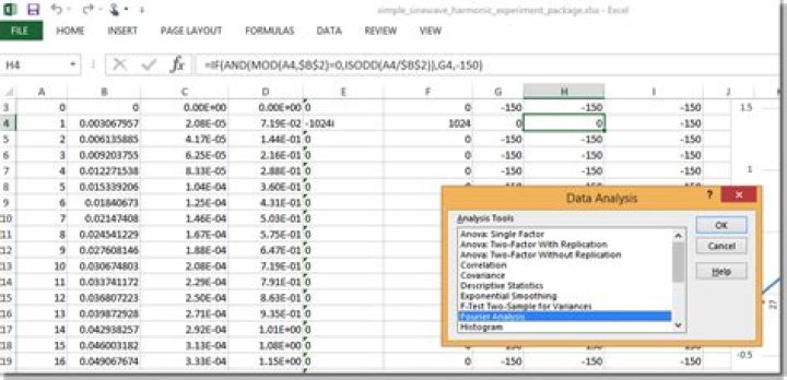 Can you do a Fourier transform in Excel?