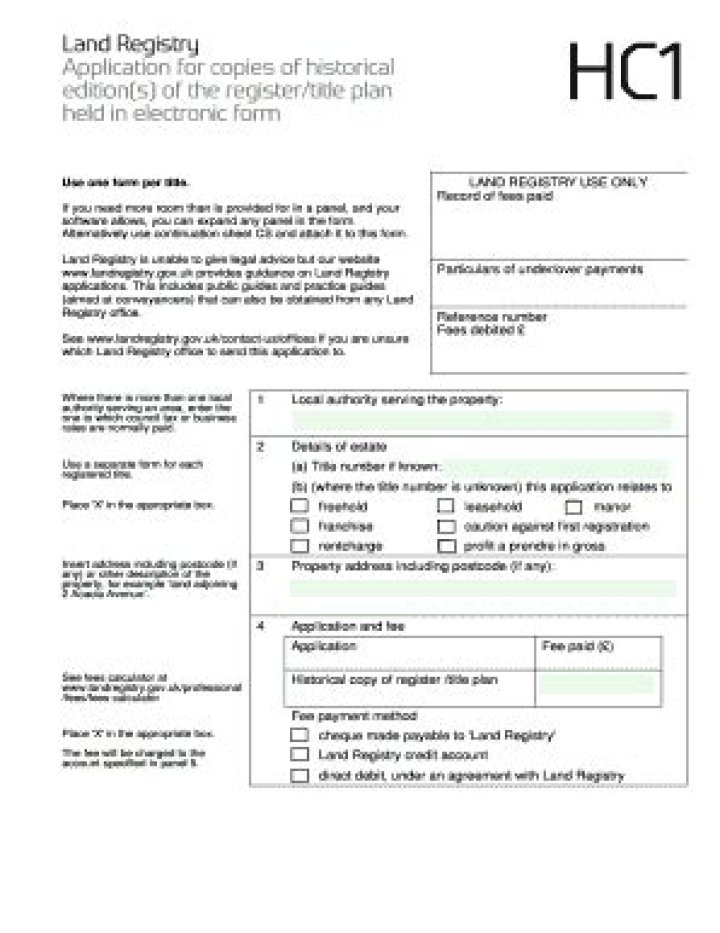 Can you fill in the HC1 form online?