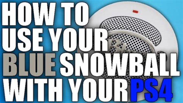 Can you use Blue Snowball on ps4?