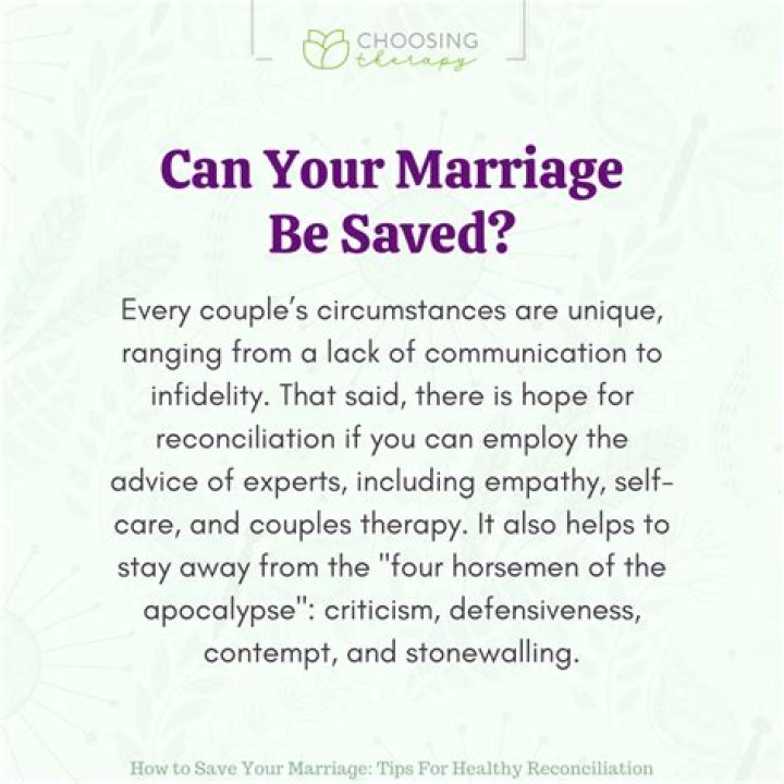 Can your marriage be saved?