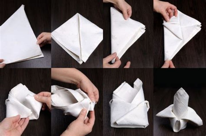 Como dobrar guardanapos de papel simples?