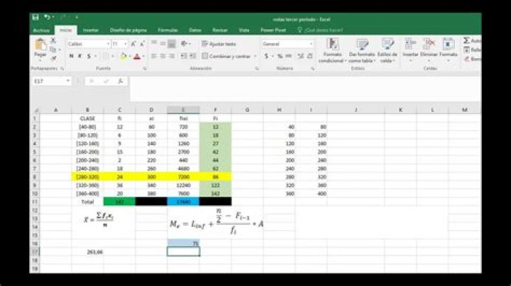 Como sacar la media de datos no agrupados en Excel?