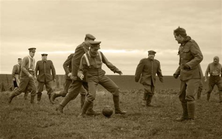 Did German and English soldiers play football?