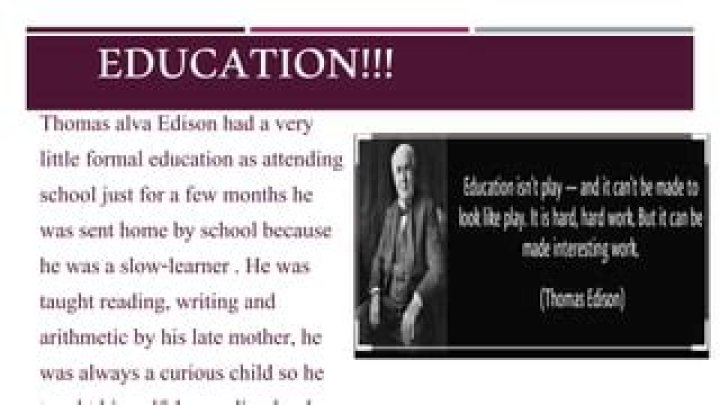 Did Thomas Edison go to school?