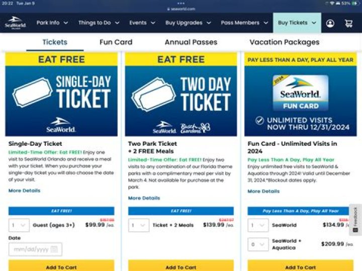 Do SeaWorld tickets expire?