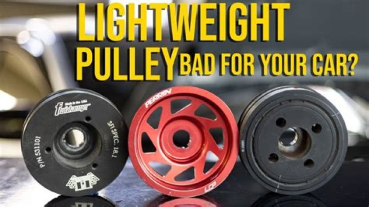 Does a lightweight crank pulley make a difference?