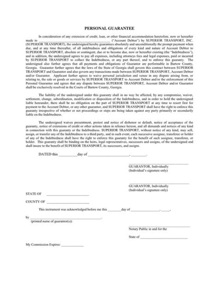 Does a personal guarantee affect spouse?