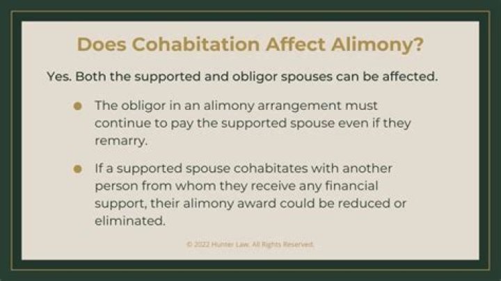 Does cohabitation affect alimony?