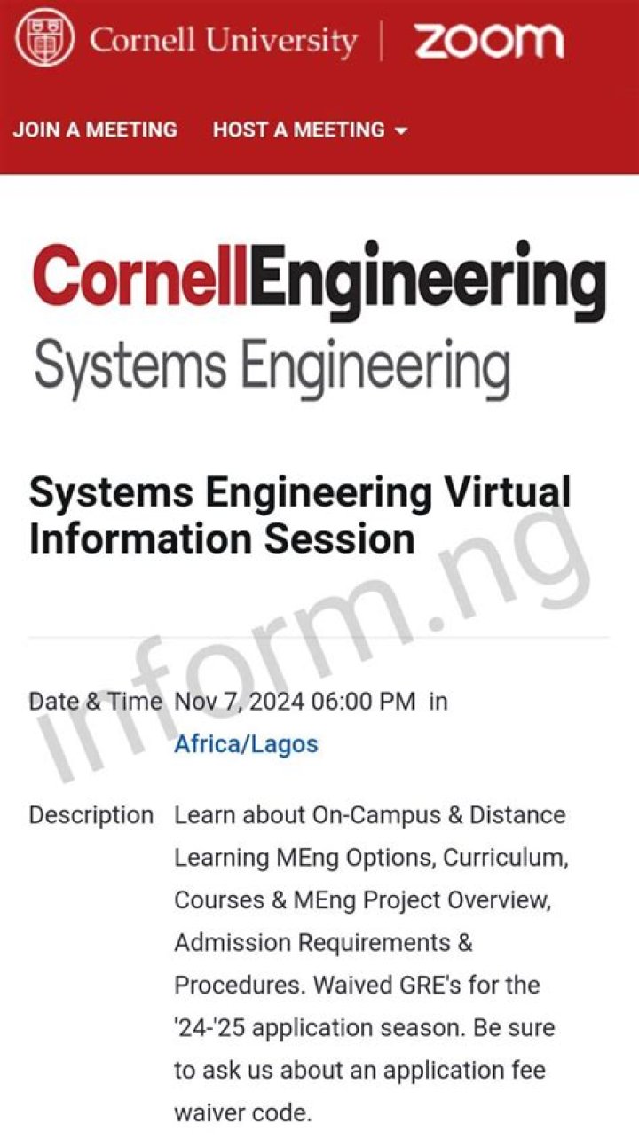 Does Cornell have an application fee?