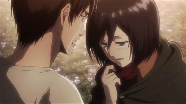 Does Eren kiss Mikasa in the anime?
