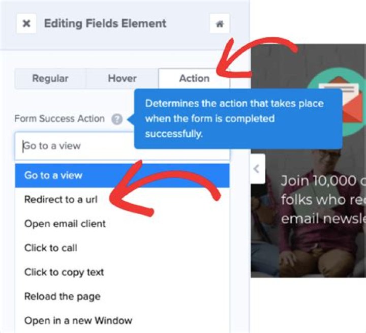Does form action redirect?