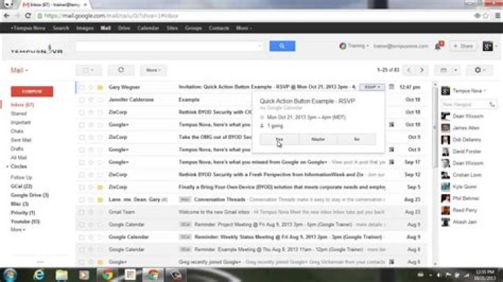 Does Gmail support voting buttons?