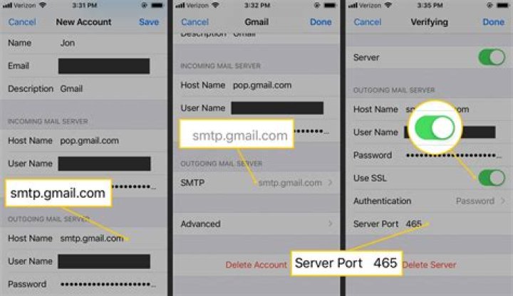 Does Gmail use port 465?