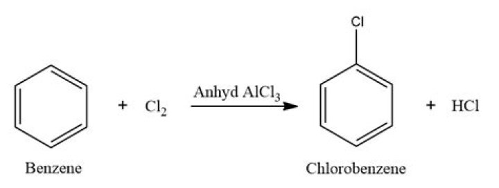Does HCl react with benzene?