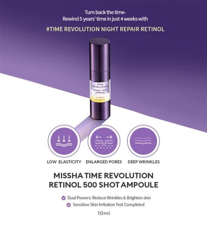 Does Missha Time Revolution Night Repair have retinol?