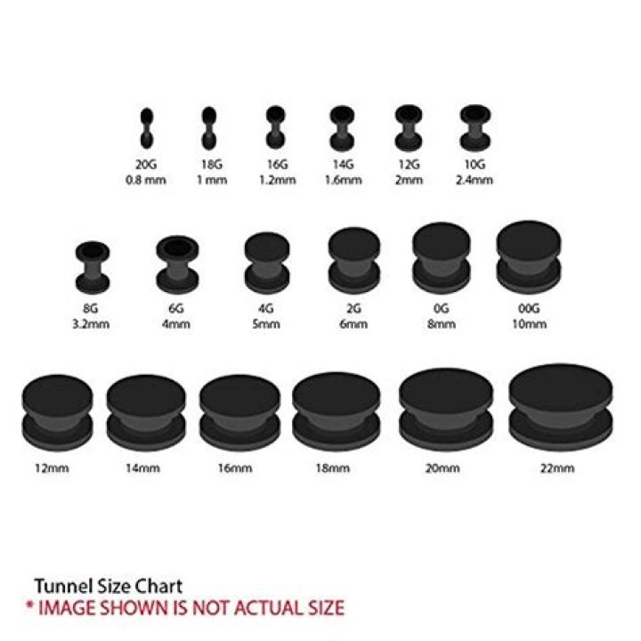 How big is a 2 gauge ear?