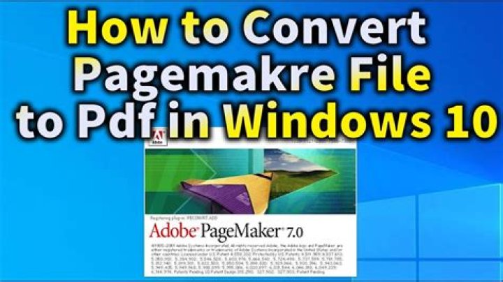 How can I convert PageMaker file to PDF?