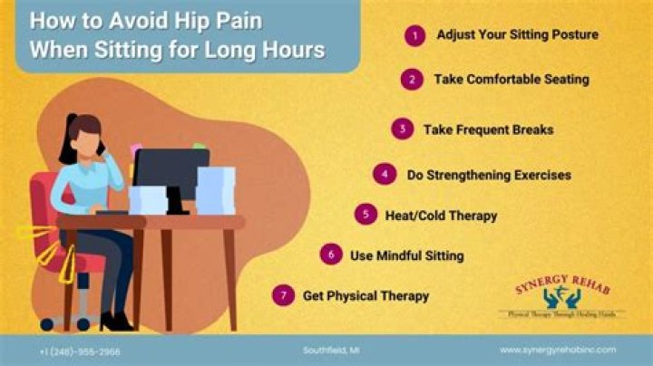 How can I fix hip pain when sitting?