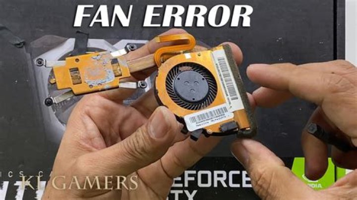 How can I fix my laptop fan error?