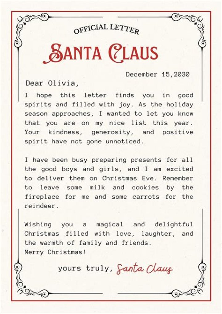 How can I get a personal letter from Santa?