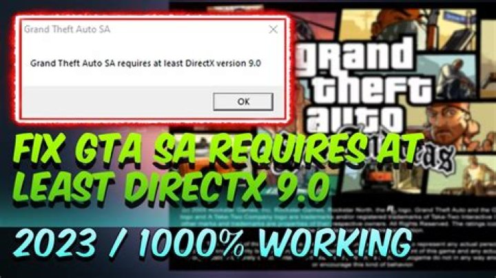 How can I play GTA San Andreas without directx 9?