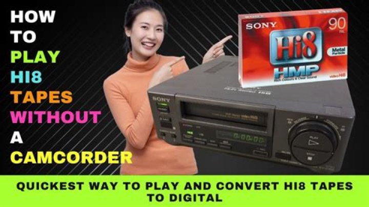 How can I play Hi8 tapes on a VCR?