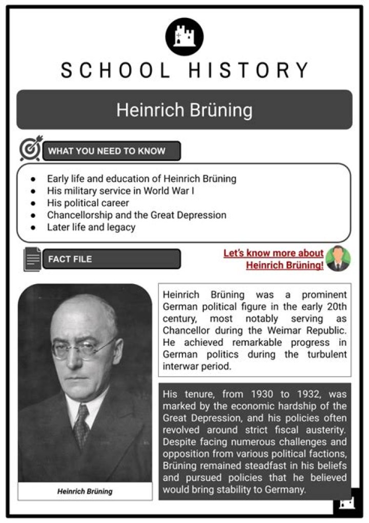 How did Heinrich Bruning deal with unemployment?