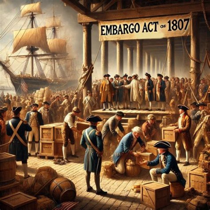 How did the Embargo Act of 1807 hurt the United States?