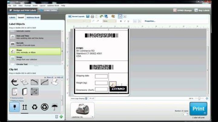 How do I add a label template to Dymo?
