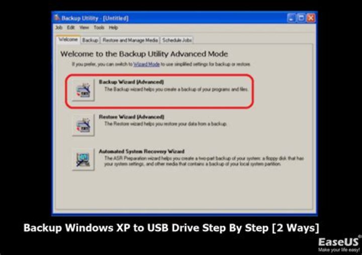 How do I backup Windows XP Home Edition?