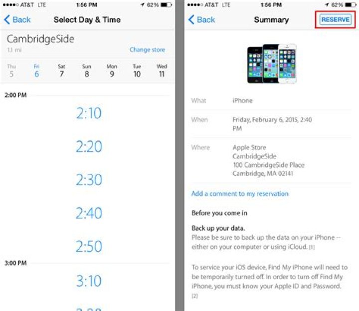 How do I book an Apple appointment online?