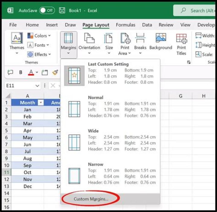How do I center text in the middle of the page in Excel?