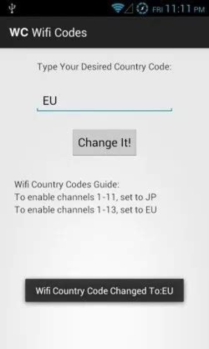How do I change my Wi-Fi country code?