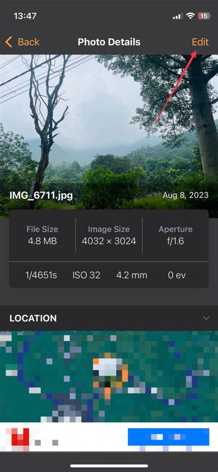 How do I change the date of a photo metadata?