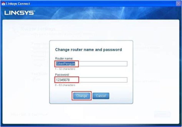 How do I change the password on my Linksys E1200 router?