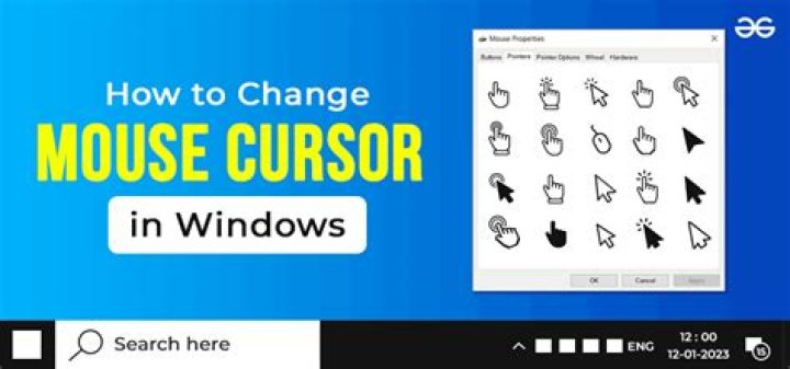How do I change the position of my mouse pointer?