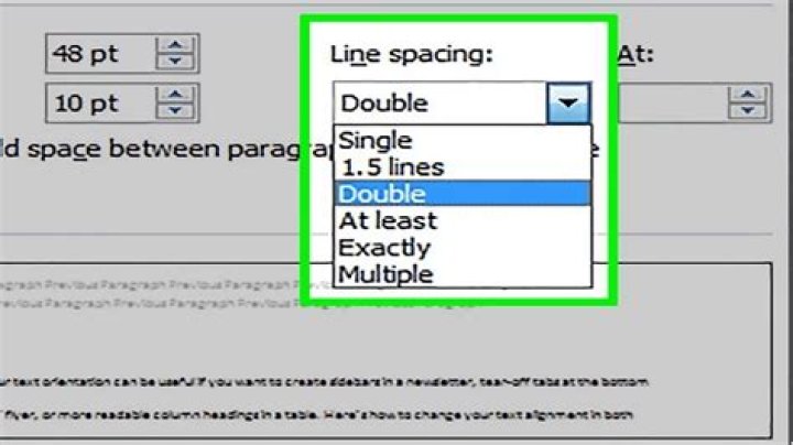 How do I change the spacing between lines in Word 2010?