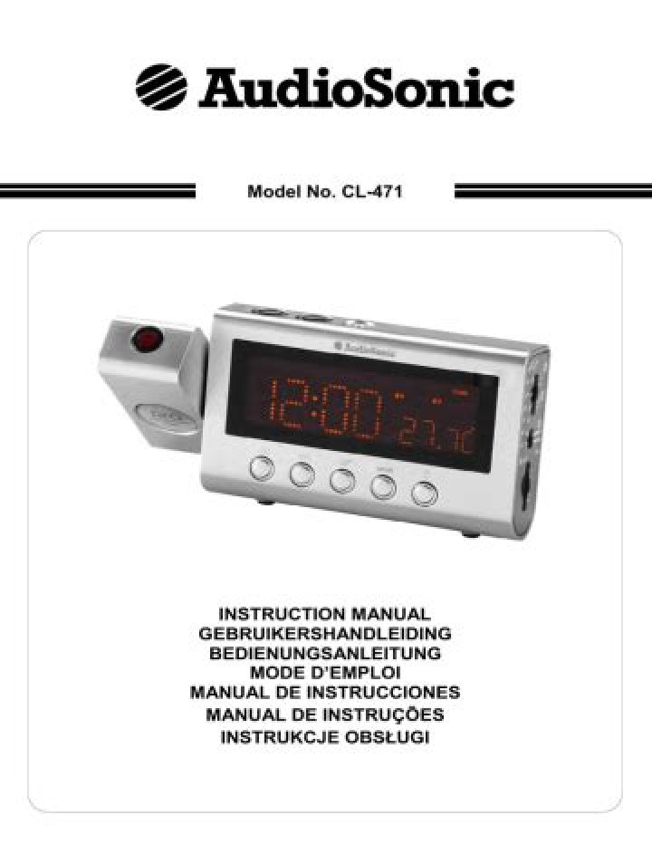 How do I change the time on my Audiosonic clock radio?