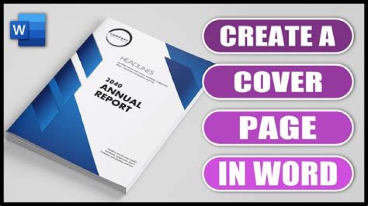 How do I create a custom cover in Word?