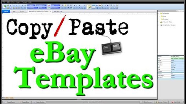 How do I create a selling template on eBay?