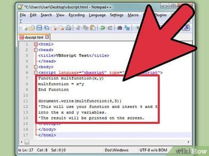 How do I create a VBScript in Outlook?