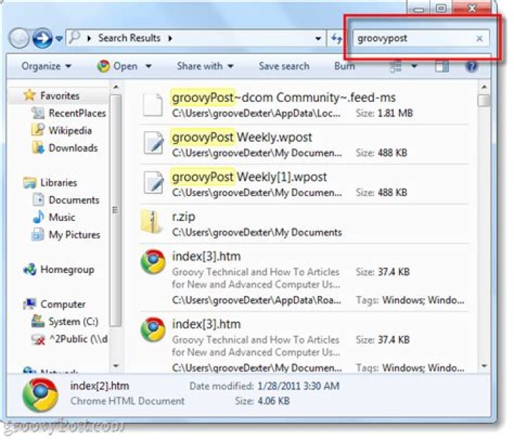 How do I do a deep search in Windows 7?