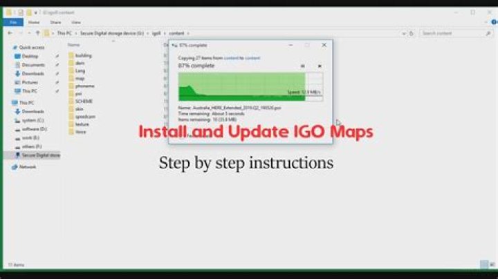 How do I download iGO maps to SD card?