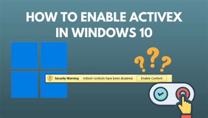 How do I enable ActiveX on my computer?
